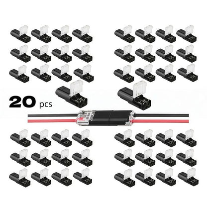Double-Wire Plug-in Connector Led Light Strip Connectors 2 Pin